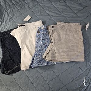 Lot of 4 pairs GAP, Banana Republic Shorts, 2 NWT, SIZE 14